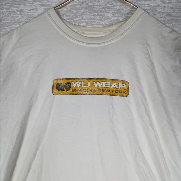 Wu Wear Wu Tang Clan Graphic Tee Shirt Mens XXL White Shaolin, New York